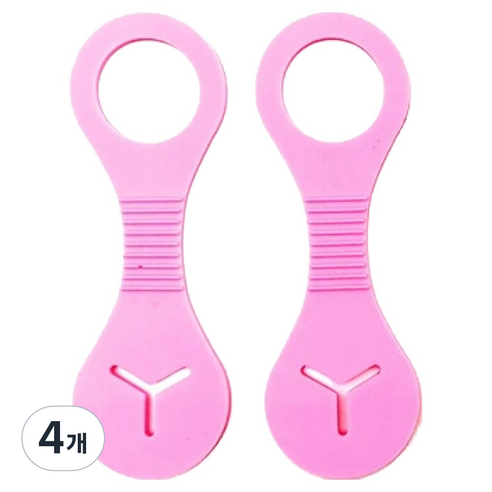 모앤코 핸즈프리 배변봉투 홀더 키링, 핑크, 4개, 1개입