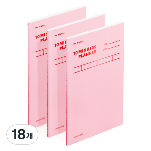 모트모트 텐미닛 플래너 31DAYS, 로즈쿼츠, 18개