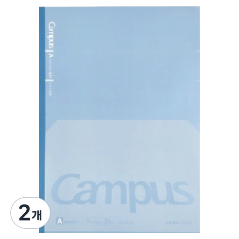 고쿠요 30행 캠퍼스 플랫노트, 블루, 2개
