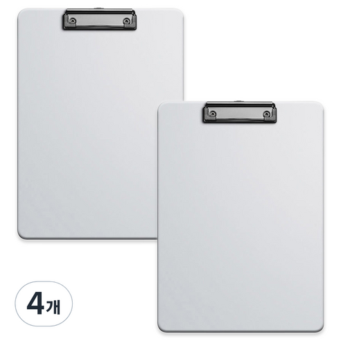 코히모 A4 PP재질 클립보드 3mm 3W321, 4개, 그레이