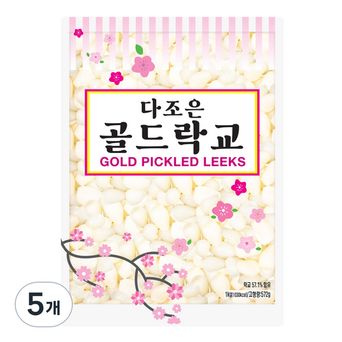 이엔푸드 다조은 골드락교, 1kg, 5개