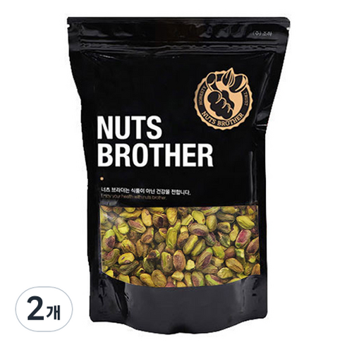 너츠브라더 탈각 생 피스타치오, 500g, 2개