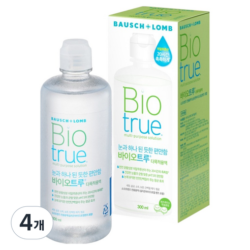 바이오트루 렌즈 세정액, 300ml, 4개
