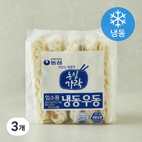 농심가락 우동 업소용 5개입 (냉동), 1.25kg, 3개