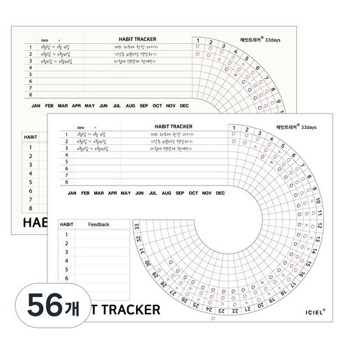 아이씨엘디자인 해빗트래커, Loop 33day, 56개