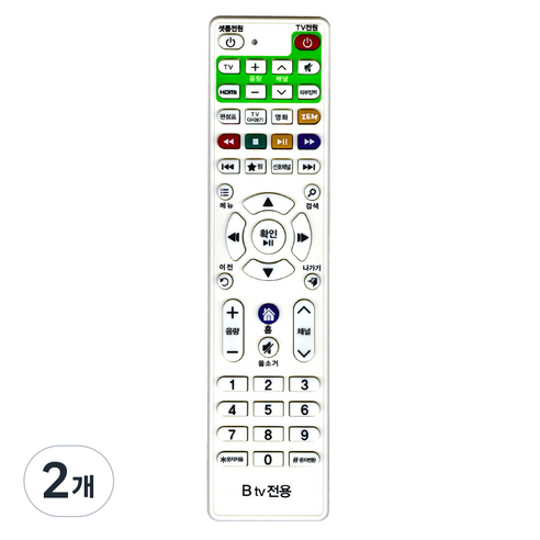 LG 삼성 TV SK SKB BTV 셋톱 리모컨, ComBo-3020, 2개