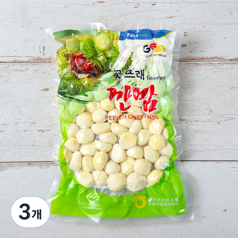 굿뜨래 은산 깐밤, 500g, 3개