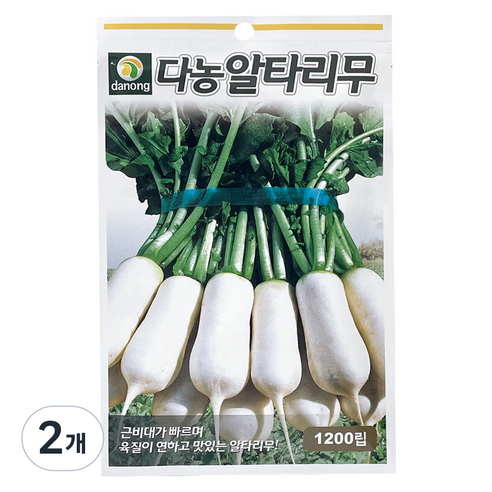 다농 알타리무 씨앗 1200p, 2개