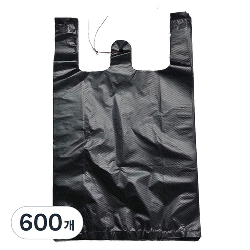 부국비닐봉투 손잡이 일반마트봉투3호 검정, 10L, 600개