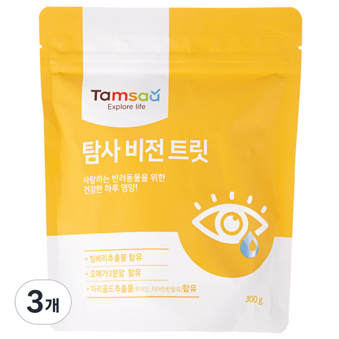 탐사 강아지 뉴트리션 비전 트릿, 300g, 눈물개선/눈건강, 3개