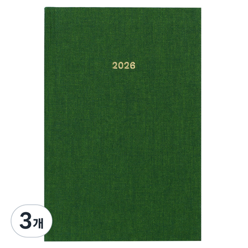 페이퍼리안 2026년 애티튜드 데일리 플래너 A6, 에메랄드 그린, 3개