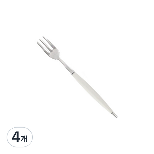 백산 국산 몽블랑 큐티 티포크, 화이트, 4개