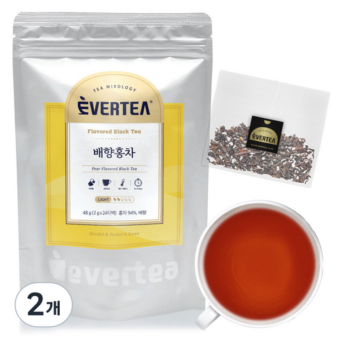 EVERTEA 梨味香紅茶茶包, 2g, 2個, 24入 - 紅茶 | 酷澎