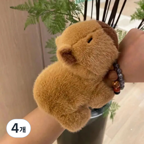 다다랜드 껌딱지 손목 부착가능 애착 밴드 인형, 20cm, 카피바라, 4개
