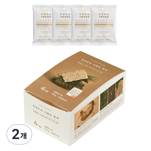 자연우리 가평잣 한과 4p, 112g, 2개