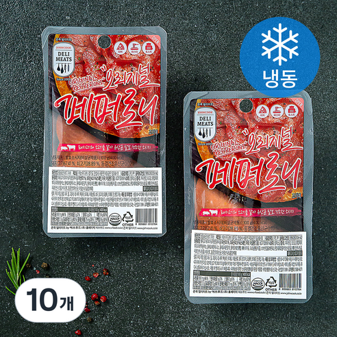 존쿡델리미트 오리지널 페퍼로니 (냉동) 100g × 10개
