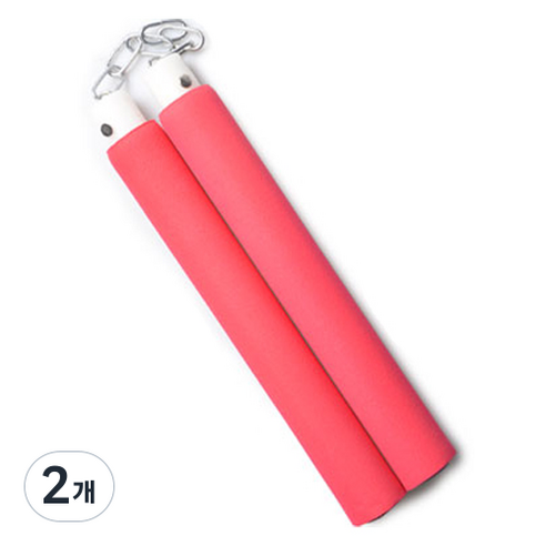 연습용 스펀지 쌍절곤 25cm, 레드, 2개