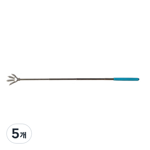 COOLATHOME 늘어나는 휴대용 길이조절 닭발 효자손, 블루, 5개