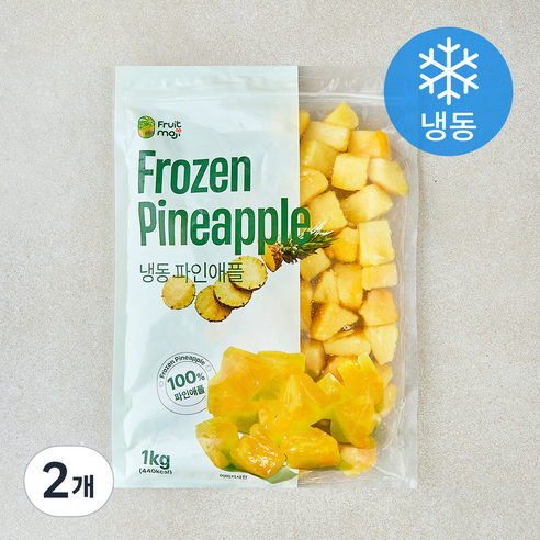 FruitMoji 파인애플 (냉동), 2개, 1kg