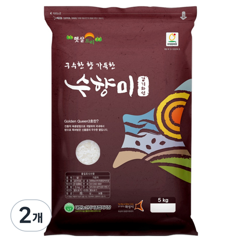 수향미 골든퀸 3호 백미 특등급, 5kg, 2개