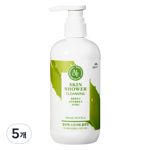 꽃을든남자 알로에 스킨샤워 클렌징, 500ml, 5개