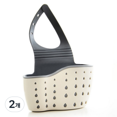 하이엉클 물빠짐 수세미걸이, 베이지, 2개