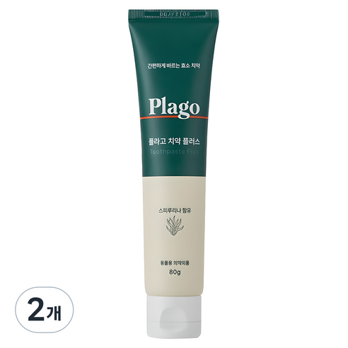 플라고 플러스 반려동물 치약, 80g, 1개입, 2개
