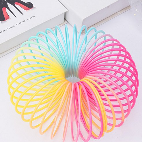 아이끌레 무지개 칼라링 스프링 장난감 중형 2p 이미지 3