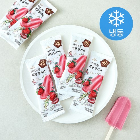 마이노멀 저당 딸기바 (냉동), 6개, 1개입, 70ml