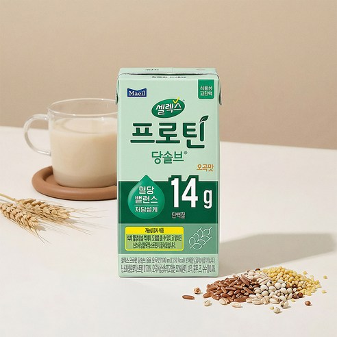 셀렉스 식물성 고단백 프로틴 당솔브 음료 오곡맛 190ml, 24개 이미지 2
