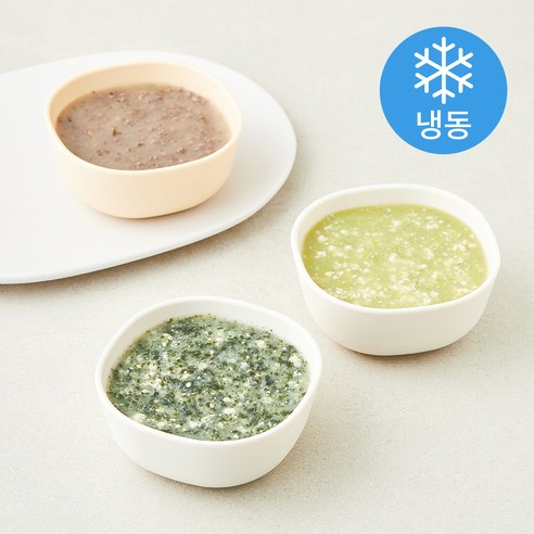 이너프 1~2단계 미음 3팩 6일 식단 C세트 300g (냉동), 1세트