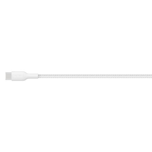 벨킨 C타입-C타입 60W 브레이디드 고속 충전 케이블 CAB024fq2MWH, 2m, 화이트, 1개 상품 사진