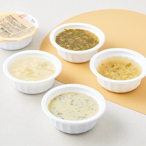 짱죽 영양국 C 오징어콩나물국 150g + 새우애호박계란탕 150g + 한우사골된장국 170g + 닭가슴살들깨국 150g 세트, 1세트