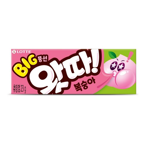 롯데제과 왓따 복숭아, 23g, 1개
