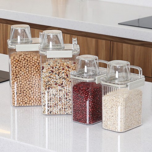 달팽이리빙 퀴진드마망 밀폐 잡곡통 1800ml 후기 분석 - 뚜껑 잠금 장치 확대