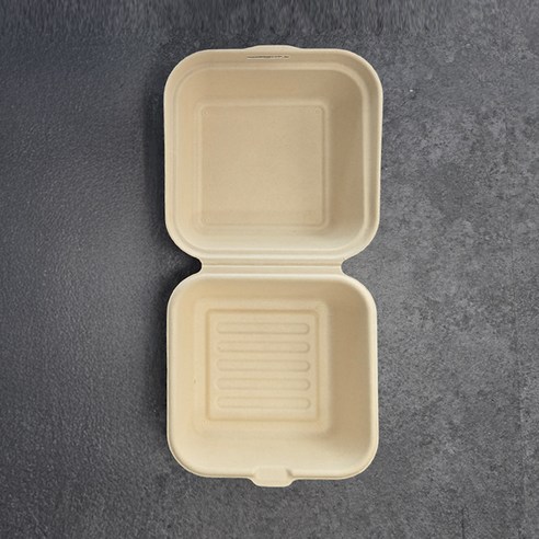 펄프 햄버거 용기 브라운 이미지 3