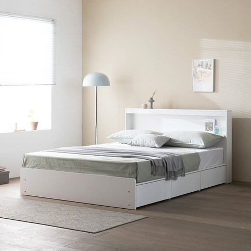 파로마 르마르 LED 수납 침대 프레임 + 6회전 본넬 매트리스 세트 방문설치 후기 분석 - 설치 완료 모습