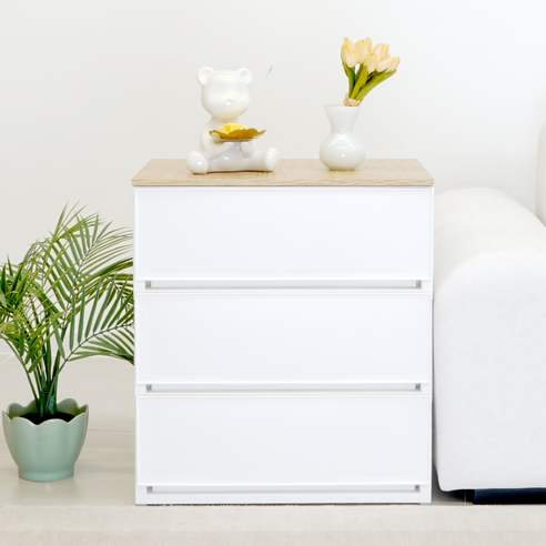 엠비코 우든 와이드 우드상판 서랍장 후기 분석 - 서랍 내부 수납 공간