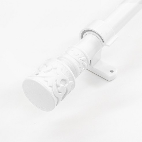 더원홈데코 클래식 25mm 커튼봉, 화이트 화이트