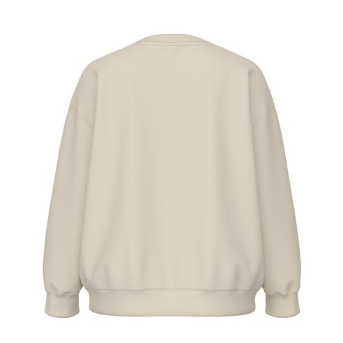 뉴발란스 여성용 에센셜 프렌치 테리 맨투맨 NBNCFBV012 후기 분석 - 목 라인 밴딩 상세