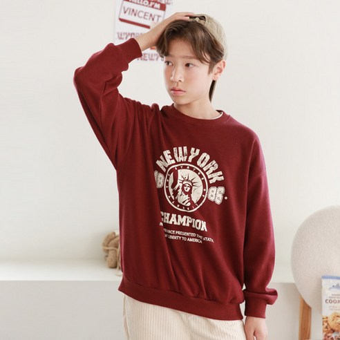 나나주니 기모안감 리버티 맨투맨 티셔츠