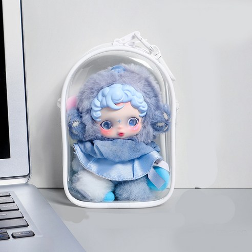 칠시 투명 스컬판다 크라이베이비 pvc 케이스, 화이트, 1개