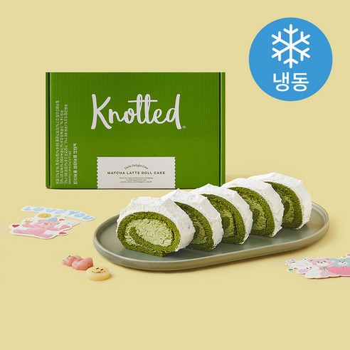 노티드 말차라떼 롤케이크 (냉동), 390g, 1개 - 롤케이크