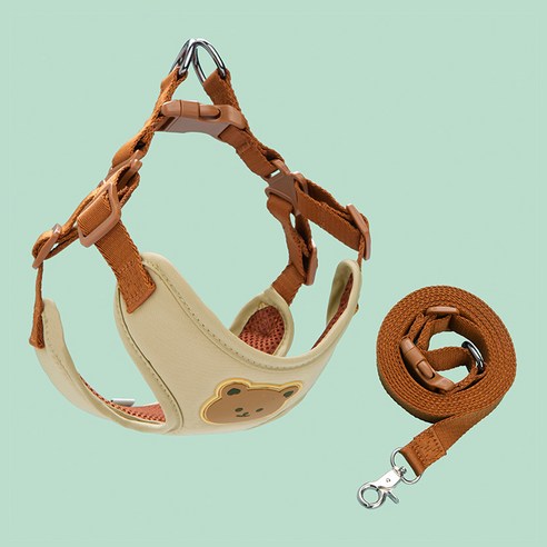 파스텔펫 반려동물 곰돌이 하네스 + 리드줄 세트 이미지 3