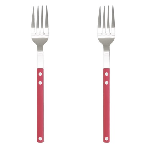 보겐 쌍띠에 커트러리 디너 포크 실버, 카민레드, 2개