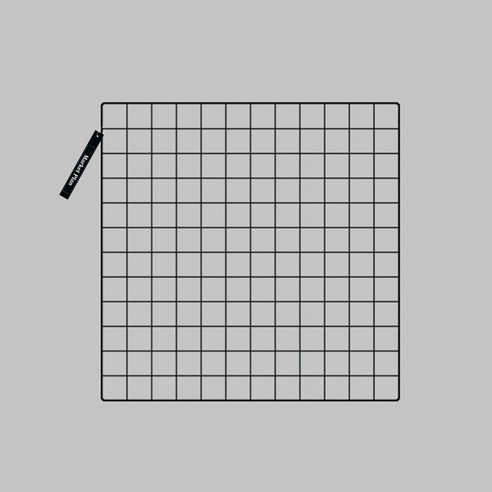 마켓플랜 인테리어 스틸 네트망 60 x 60 cm, 1개, 블랙