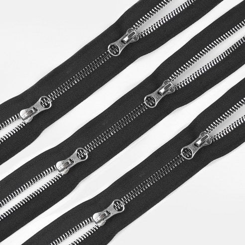 JSTrading 투웨이 점퍼 지퍼 5호 75cm, 니켈, 3개