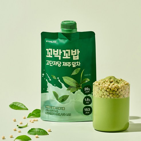 꼬박꼬밥 고단저당 단백질 쉐이크 제주 말차맛 40g, 7개 이미지 3