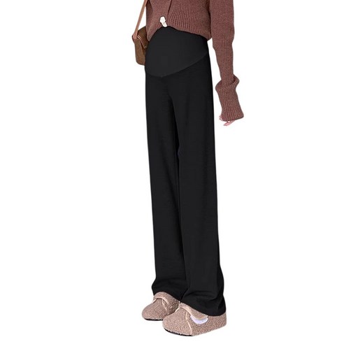 메이징초이스 임산부 고무줄 바지 봄 가을 XL, 사이즈, 블랙, 블랙 섬네일