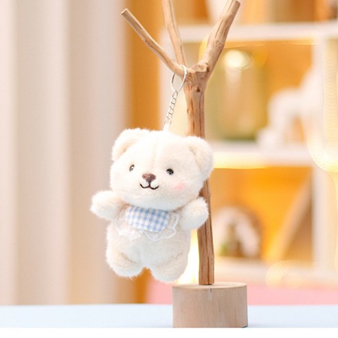 아이끌레 케이프 곰인형 키링, 12cm, 아이보리, 1개
